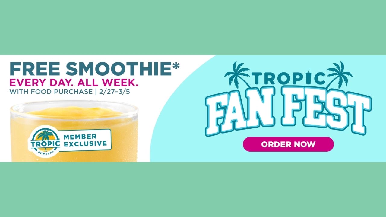 Free Smoothie at Tropical Smoothie Cafe