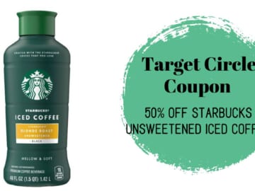 Target Circle | 50% Off Starbucks Unsweetended Blonde Iced Coffee