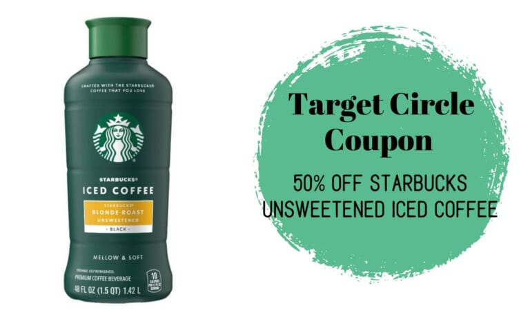 Target Circle | 50% Off Starbucks Unsweetended Blonde Iced Coffee