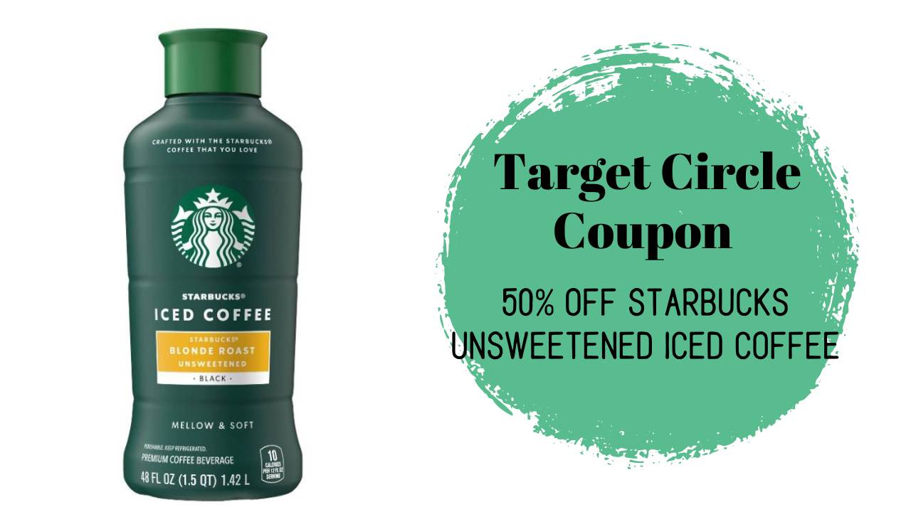 Target Circle | 50% Off Starbucks Unsweetended Blonde Iced Coffee