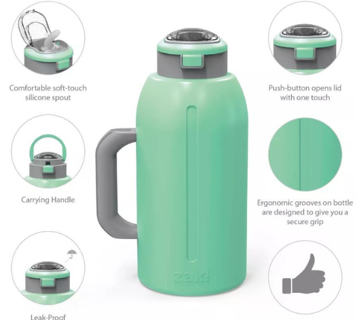 Zak Genesis 64 oz. Stainless Steel Flex Slip Double Wall Vacuum Water Bottle  $23.99 (Reg. $41.49) – 5 Colors!