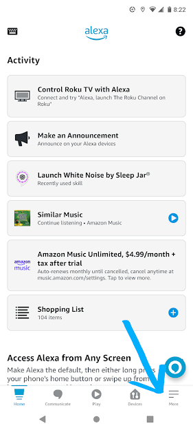 how to use the Alexa App
