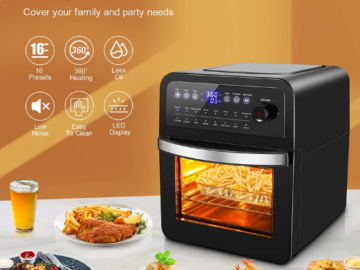 Today Only! Cook your favorite fries, wings and chicken drumsticks with this 16-in-1 13QT Toaster Oven Air Fryer for just $106.49 After Code (Reg. $212.99)