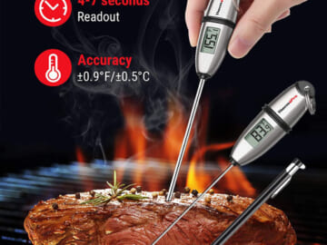 TWO ThermoPro Instant Read Meat Thermometer with Probe $8.35 EACH (Reg. $13) – FAB Ratings + Buy 2, save 5%
