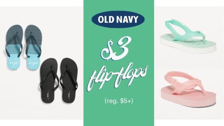 Old Navy Flip-Flops Only $3 (reg. $5+)