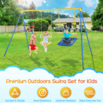 Put the thrill of the outdoors right in your own backyard with this 4 in 1 Swing Sets for Backyard for just $159.99 After Code (Reg. $319.98) + Free Shipping