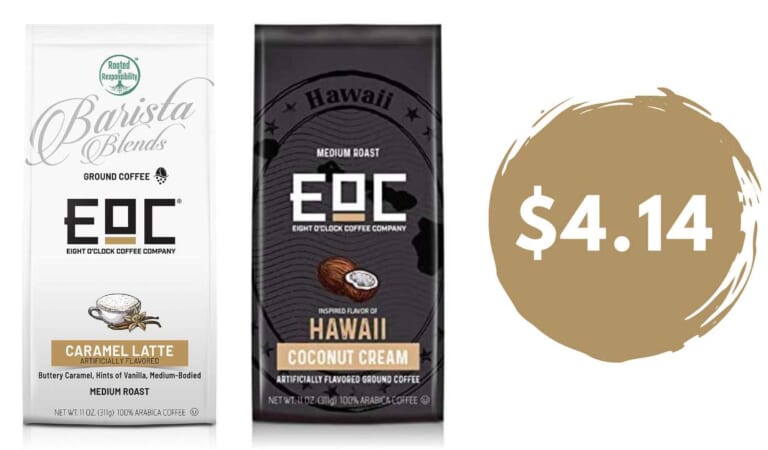 $4.14 Eight O’Clock Coffee Barista Blends or Flavors of America