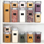 24-Pieces Plastic Kitchen and Pantry Organization Canisters $33.99 Shipped Free (Reg. $53.13) – 4 Different Sizes, Includes 24 Labels