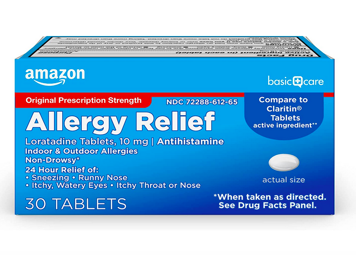 Amazon Basic Care Allergy Relief Loratadine Tablets 10 mg, 30 Count
