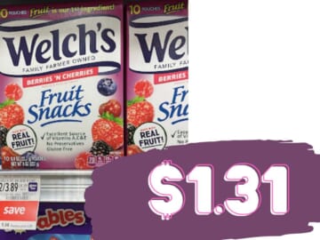 Welch’s Coupon | Makes Fruit Snacks $1.31