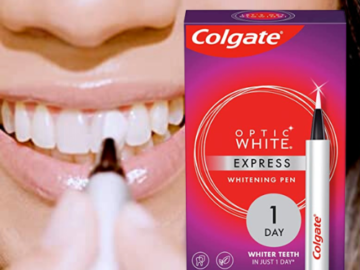 Colgate Optic White Express Teeth Whitening Pen with 35 Treatments as low as $14.99 After Coupon (Reg. $28.94) + Free Shipping  – Lighten your teeth more than 2 shades in as little as 3 days!