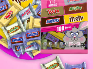 100-Count Bag M&M’S Peanut, Snickers, TWIX, Milky Way & 3 Musketeers & Easter Chocolate Candy Spring Assortment $10.98 (Reg. $21) – $0.11/Candy