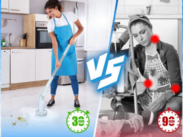 Cordless Electric Spin Scrubber $35 After Code + Coupon (Reg. $70) + Free Shipping – 3 Adjustable Handle, 2 Adjustable Speeds, 4 Replaceable Brushes