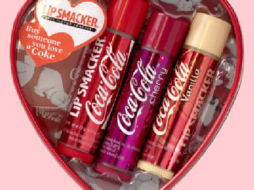 3-Piece Lip Smacker Coca-Cola Lip Balm Set in Heart Tin as low as $3.25 After Coupon (Reg. $5) + Free Shipping – $1.08 each