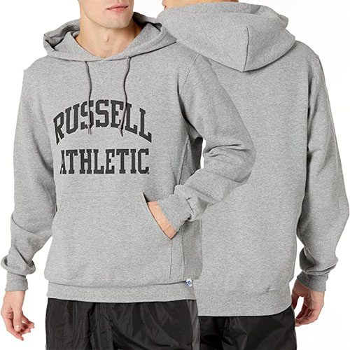 Russell Athletic Men’s Dri-Power Pullover Fleece Graphic Hoodie, Oxford-Arch Logo, Small $13.30 After Coupon (Reg. $28)