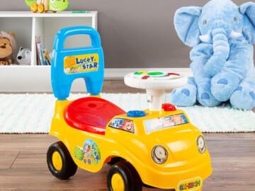 Lil’ Rider Kids Push & Ride Car Walker $24.99 (Reg. $39.95) – with Steering Wheel, Lights, Sounds, Music