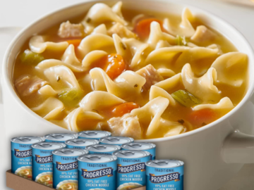 12-Pack Progresso Traditional Fat Free Chicken Noodle Soup as low as $14.03 After Coupon (Reg. $26.16) + Free Shipping – $1.17/ 19 Oz Can