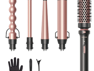 Ceramic Curling Wand 5-in-1 Interchangeable Set for just $26.55 shipped!