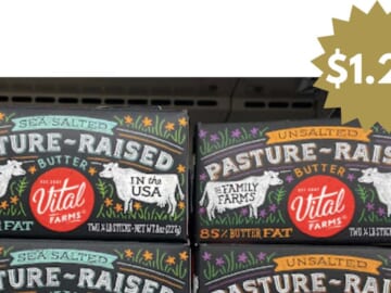 $1.29 Vital Farms Butter at Publix