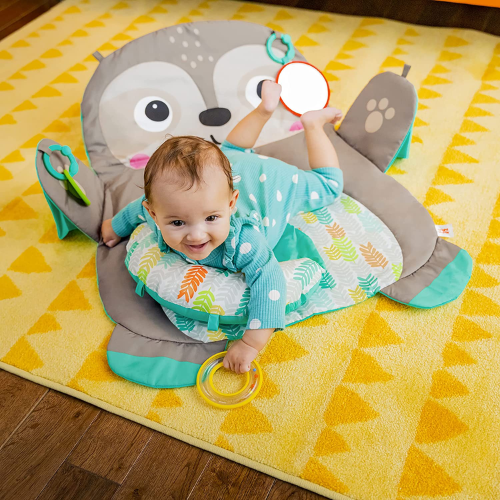 Bright Starts Tummy Time Prop & Play Baby Activity Mat $17.98 (Reg. $29.99) – with Support Pillow & Taggies