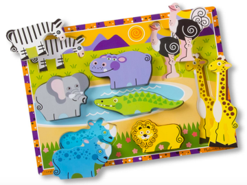 Melissa & Doug Wooden Chunky Puzzles only $5!