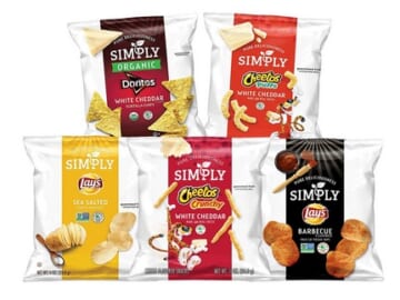 Simply Brand Organic Doritos Tortilla Chips, Cheetos Puffs, 36 Count