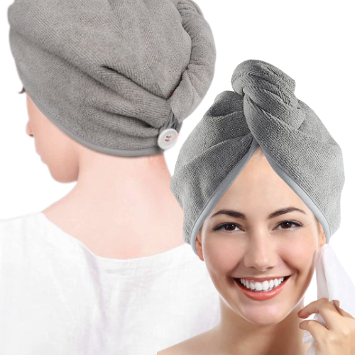 Speeds Up Drying Time and Minimize Hair Damage with 54% OFF 2-Pack Microfiber Hair Towel Wrap!! $9.57 After Coupon, 8X MORE ABSORBENT