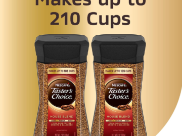 2-Pack Nescafe Taster’s Choice House Blend Light Roast Instant Coffee as low as $10.32 Shipped Free (Reg. $16) – $5.07/ 7 Oz Jar – Makes up to 210 cups