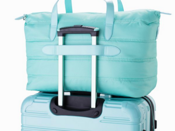 iFLY Travel Weekender Bag with Adjustable Shoulder Strap and Trolley Sleeve Mint