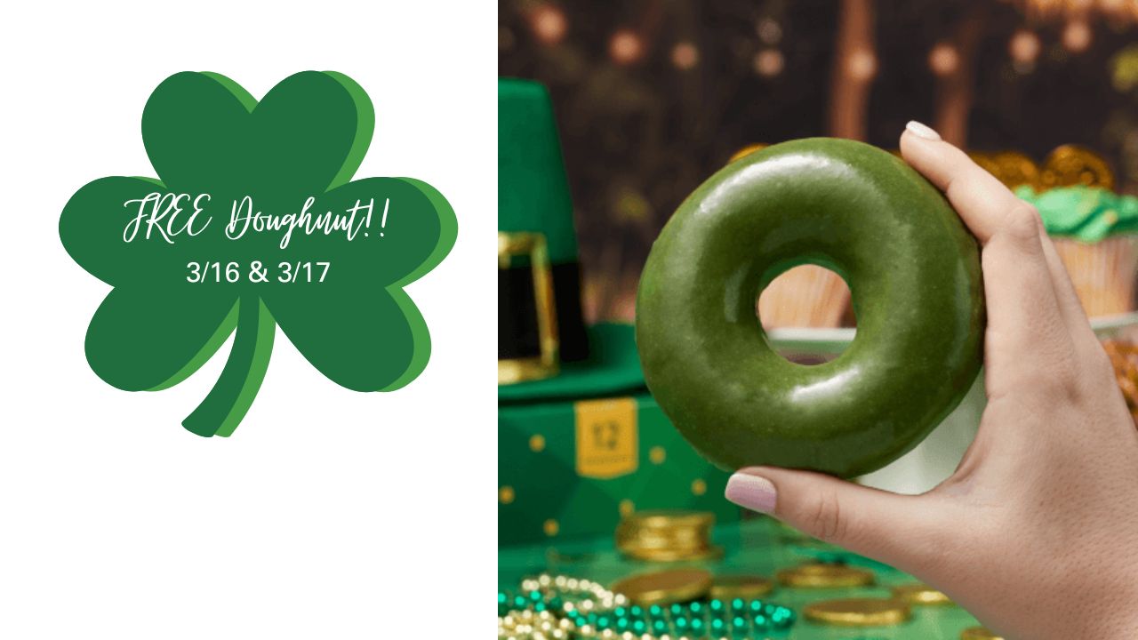 FREE Krispy Kreme Green Doughnuts Start Today!