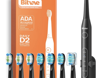 *HOT* Rechargeable Ultrasonic Electric Toothbrush with 8 Brush Heads for just $13.74 with free Prime shipping!