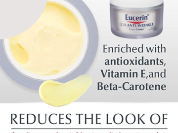 TWO Eucerin Q10 Anti-Wrinkle Face Cream, 1.7 Oz Jar as low as $5.36 EACH After Coupon (Reg. $11) + Free Shipping +  Buy 2, Save 50% on 1