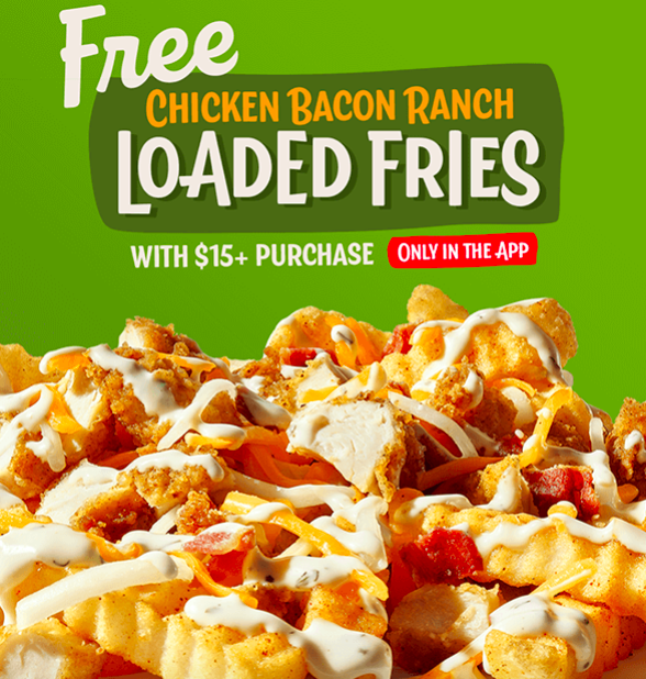 Zaxby’s: Free Loaded Fries with $15+ Purchase!