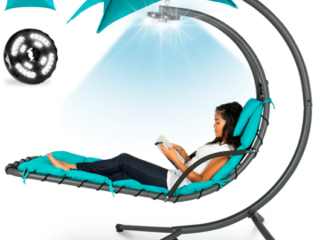 Hanging LED-Lit Curved Chaise Lounge Chair only $199.99 shipped!