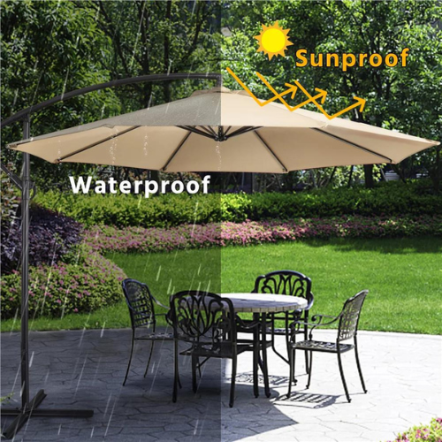 Get comfortable, sun-safe shade with SmileMart 10 Foot Patio Umbrella, Tan for just $45.50 Shipped Free (Reg. $119.99)