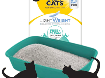 Purina Tidy Cats Low Dust Clumping Cat Litter, LightWeight Free & Clean Unscented, 17 lb. Box as low as $19.11 After Coupon (Reg. $25.48) + Free Shipping