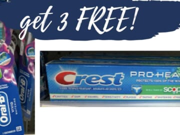 Get Three FREE Crest & Oral-B Products at Walgreens