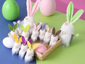 Set of 10 Easter Hanging Gnome Bunny Ornaments $11.40 After Coupon (Reg. $14) – $1.14 each
