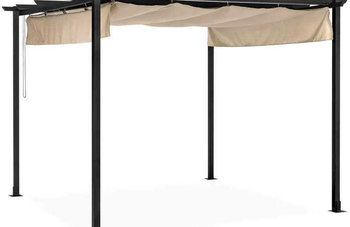 Outdoor Pergola Patio Shelter with Retractable Canopy just $249.99 shipped (Reg. $500!)
