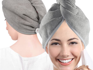 2-Count Microfiber Hair Towel Wrap for Women as low as $8.97 After Coupon (Reg. $18) – $4.49 each + Free Shipping – 53K+ FAB Ratings!