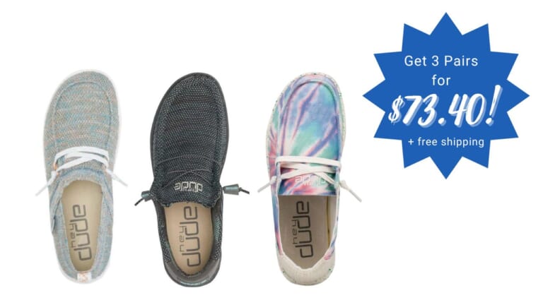 Hey Dude Coupon Code | 3 For $73.40!!