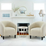 Easyfashion Set of 2 Barrel Accent Chair