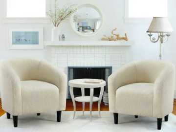Easyfashion Set of 2 Barrel Accent Chair