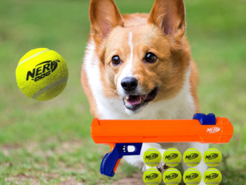20″ Nerf Dog Fetch Game Tennis Ball Blaster Toy with 12 Squeak Balls $35.99 Shipped Free (Reg. $45) – Blasts up to 75 Ft
