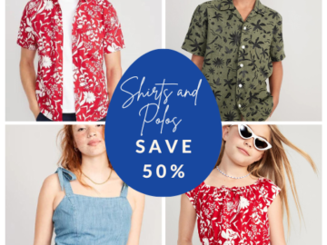 Today Only! Save 50% off on Shirts and Polos for Boys from $9.99 (Reg. $19.99) + for Girls, Men and Women!