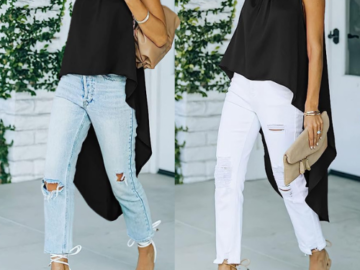 Women’s Casual Satin Asymmetrical Tank $19.19 After Coupon + Code (Reg. $32) + Free Shipping