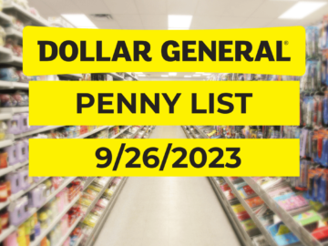 Dollar General Penny List 9/26/2023
