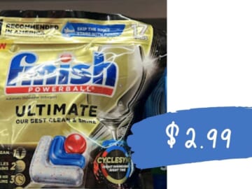 $2.99 Finish Ultimate Detergent Tabs (reg. $11.99) | Kroger Mega Deal