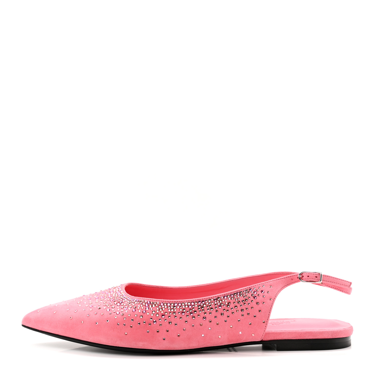 HERMES Suede Goatskin Rhinestone Brillante Ballet Flats 40 Rose Jaipur HERMES Suede Goatskin Rhinestone Brillante Ballet Flats in size 40 in the color Rose Jaipur by FASHIONPHILE