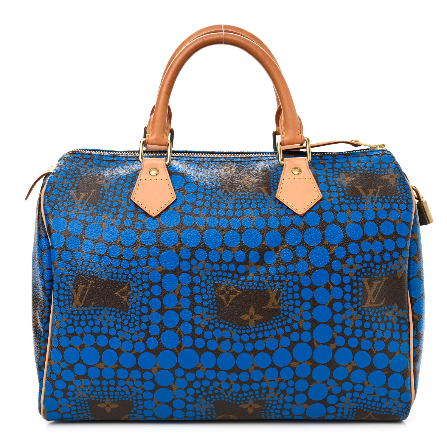 LOUIS VUITTON Monogram Kusama Town Speedy 30 Blue LOUIS VUITTON Monogram Kusama Town Speedy 30 in the color Blue by FASHIONPHILE